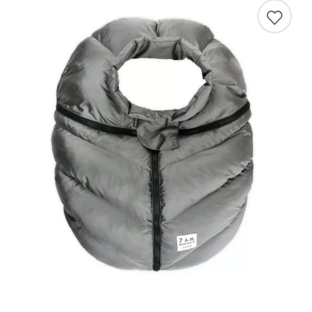 7AM Enfant Cocoon car seat stroller cover metallic grey